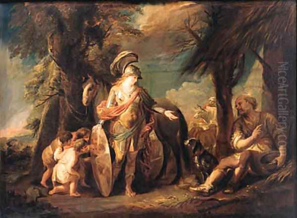 Erminia and the Shepherds Oil Painting by Louis de, the Younger Boulogne