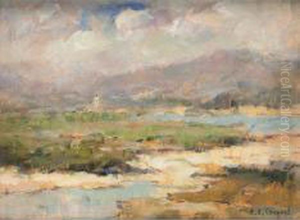 Il Piave Oil Painting by Vittore Antonio Cargnel