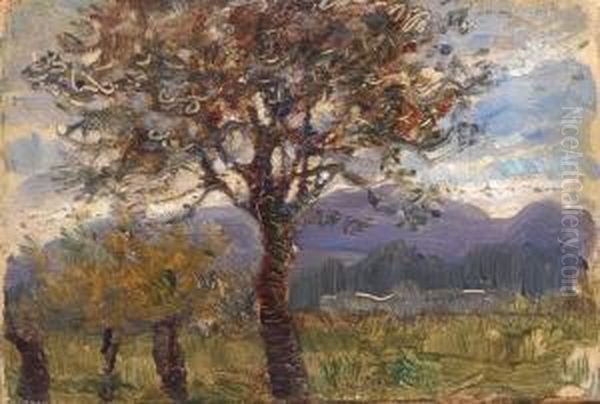 Paesaggio Oil Painting by Vittore Antonio Cargnel