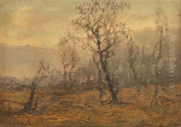 Autunno (1922) Oil Painting by Vittore Antonio Cargnel