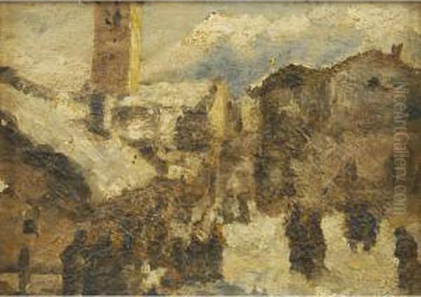 Paesaggio Oil Painting by Vittore Antonio Cargnel