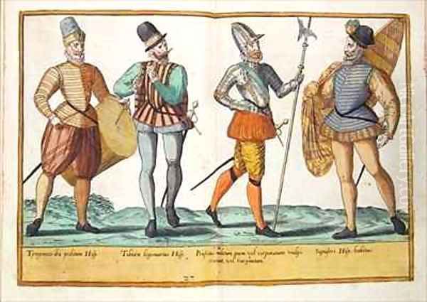 Sixteenth century costumes from 'Omnium Poene Gentium Imagines' Oil Painting by Abraham de Bruyn