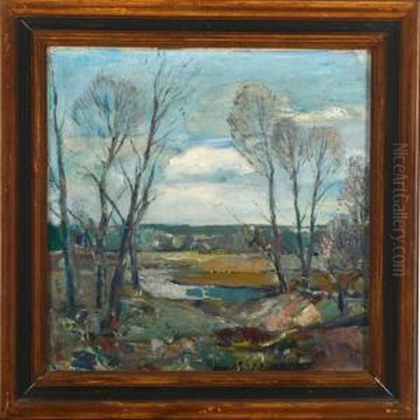 A Landscape Scenery Oil Painting by Hugo Carlberg