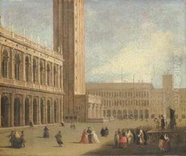 The Piazzetta Di San Marco, Venice Oil Painting by Luca Carlevarijs