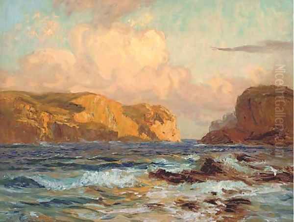 Passing the straits Oil Painting by Arthur John Black