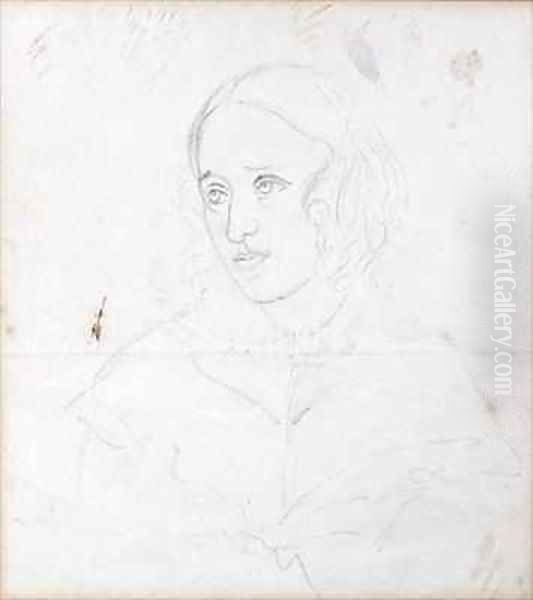 Portrait of George Eliot (Mary Ann Evans) Oil Painting by Caroline Bray