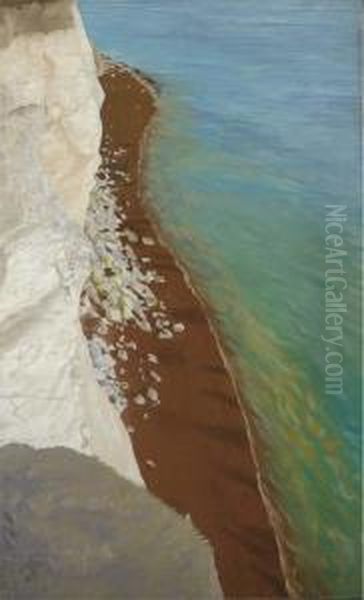 Cliffs, Seaford Oil Painting by Hilda Carline