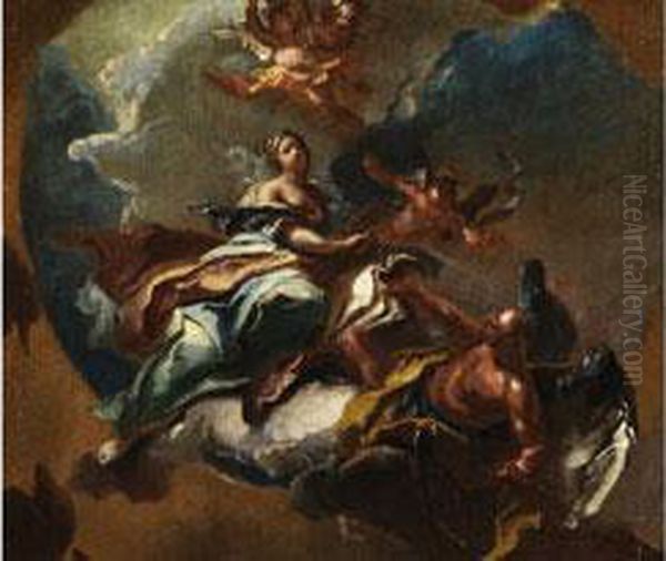 Triumph Der Geschichtsschreibung Oil Painting by Carlo Innocenzo Carloni