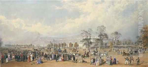 The Great Exhibition, Crystal Palace, 1851 Oil Painting by Charles Frederick Buckley