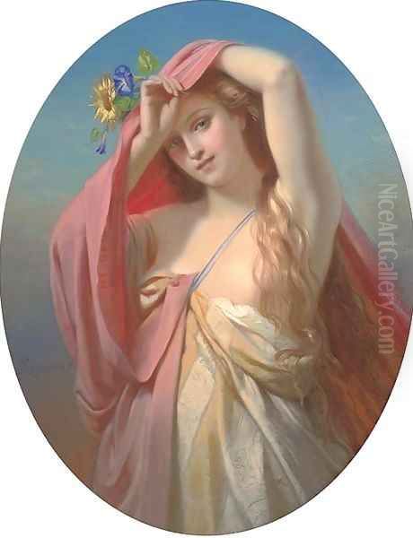 Flora Oil Painting by Constant Joseph Brochart