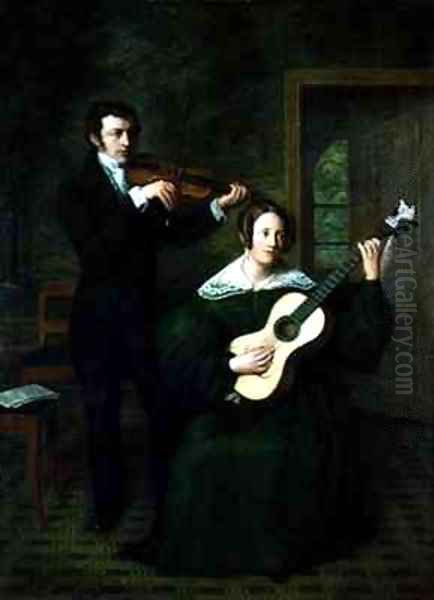 The Duet Oil Painting by Cornelis Bernudes Buys