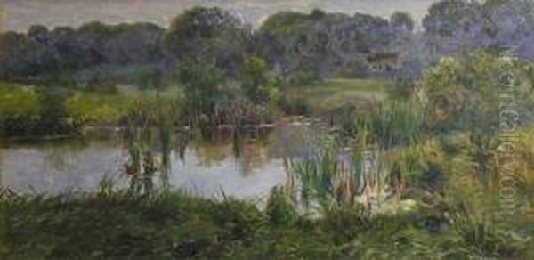 L'etang Oil Painting by Carl Christian E. Carlsen