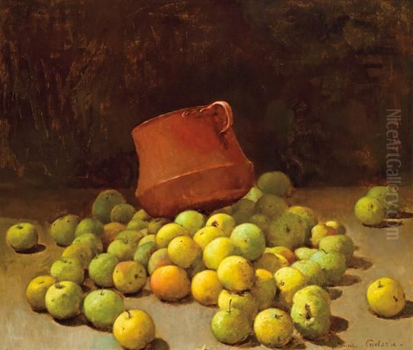 Apples Oil Painting by Emil Carlsen