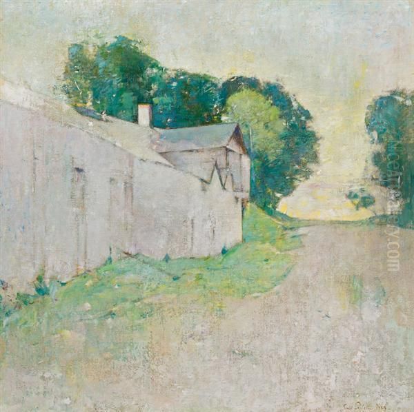 Connecticut Farmhouse Oil Painting by Emil Carlsen