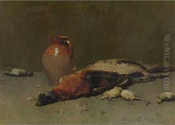 Pheasants And Larks Oil Painting by Emil Carlsen