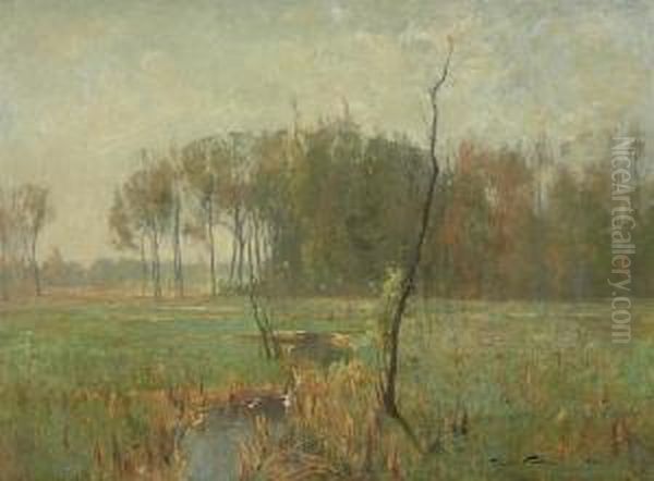 Summer Mist Oil Painting by Emil Carlsen