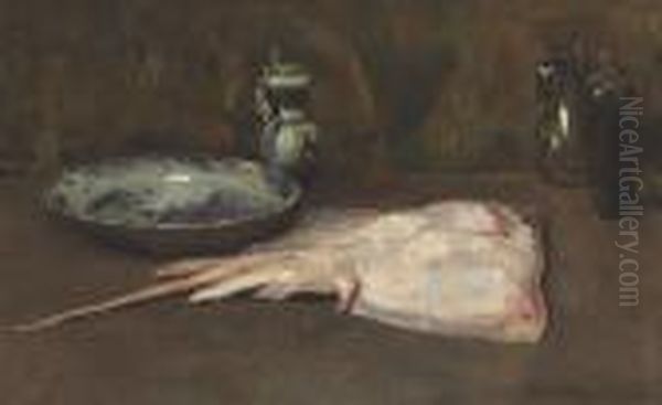 Still Life With Skate Oil Painting by Emil Carlsen