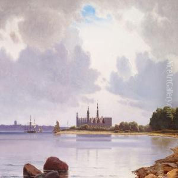 View Of Kronborgand Karnan Oil Painting by Emil Carlsen