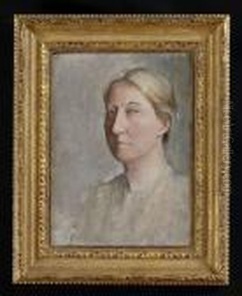 Portrait Of His Wife Oil Painting by Emil Carlsen