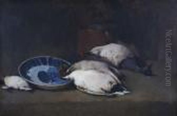 Duck Still Life Oil Painting by Emil Carlsen