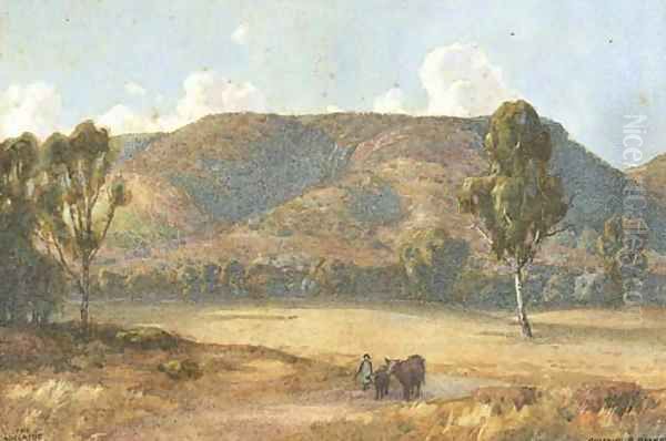 The Adelaide Foothills Oil Painting by Gustave A. Barnes