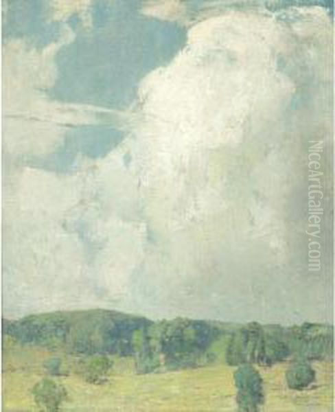 Summer Landscape Oil Painting by Emil Carlsen