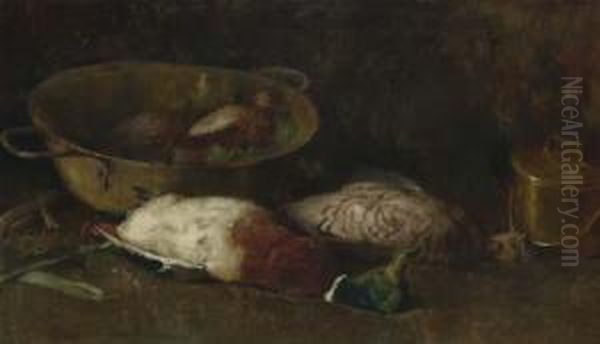 Still Life With Mallards Oil Painting by Emil Carlsen