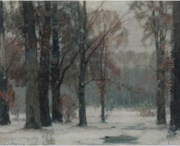 Snow Lyric Oil Painting by John Fabian Carlson