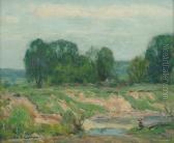 Along The Creek Oil Painting by John Fabian Carlson