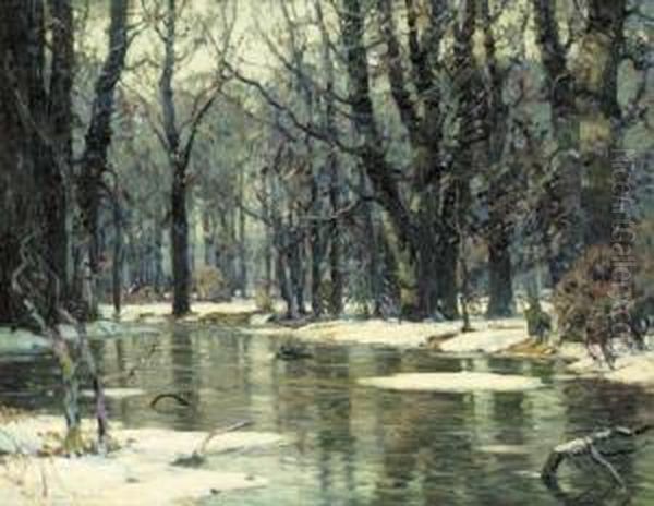 March Floods Oil Painting by John Fabian Carlson