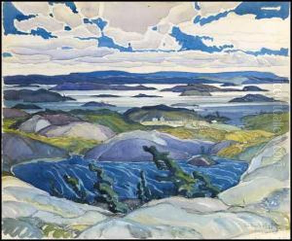 The Bay Of Islands Oil Painting by Franklin Carmichael