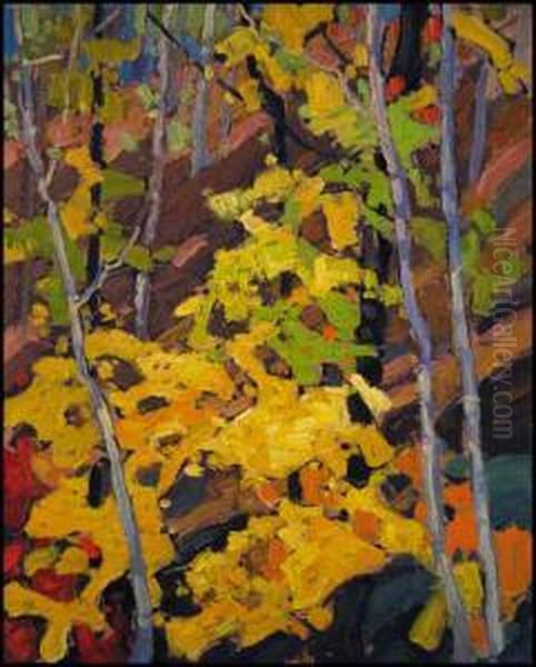 Autumn Woods Oil Painting by Franklin Carmichael