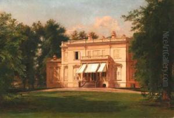 Langdon-vanderbilt Mansion, Hyde Park Oil Painting by Johann-Hermann Carmiencke