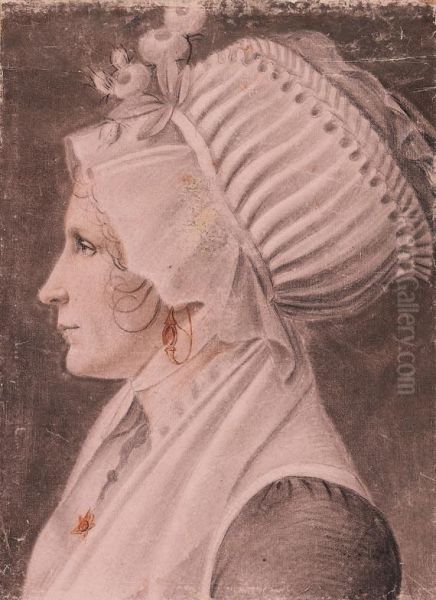 Zugeschrieben - Frauenportrat Im Profil Oil Painting by Antonio Carnicero