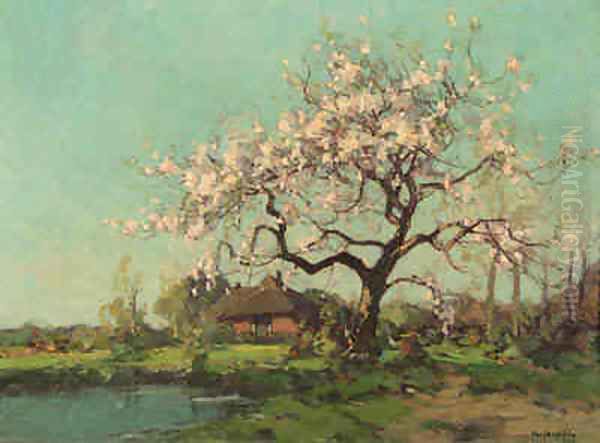 Langs de wetering Oil Painting by Paul Bodifee