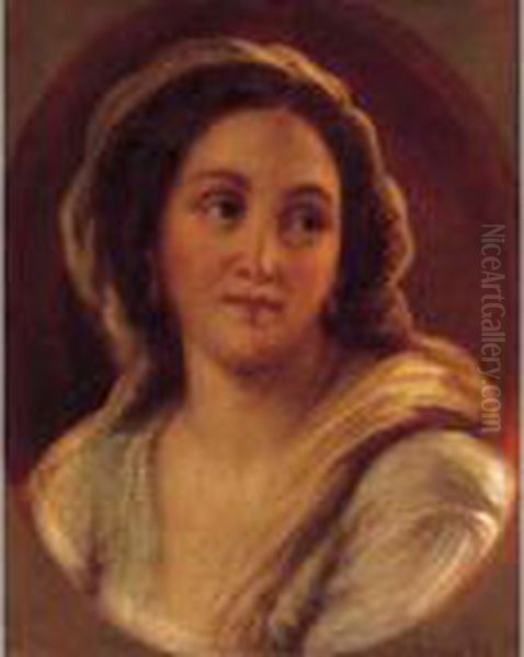 Volto Di Donna Oil Painting by Giovanni Carnovali Il Piccio