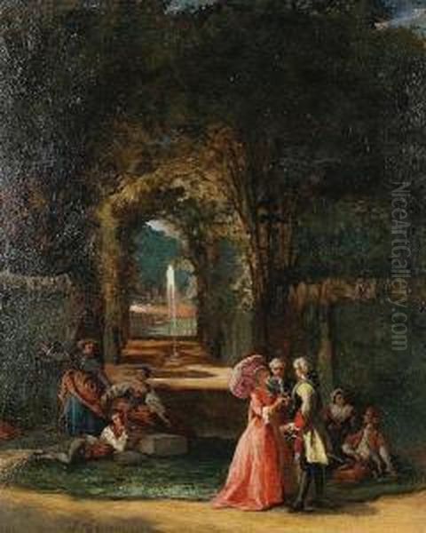 Fete Champetre Oil Painting by Jean Carolus