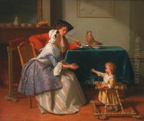 The First Steps Oil Painting by Jean Carolus