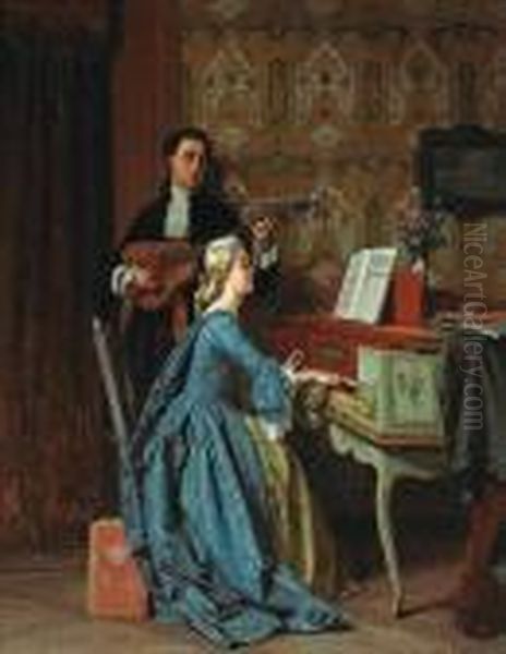 The Duet Oil Painting by Jean Carolus