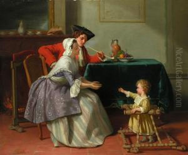 Die Ersten Schritte Oil Painting by Jean Carolus