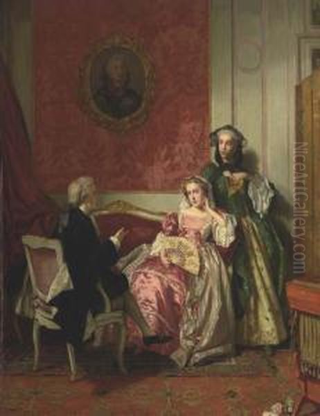 The Explanation Oil Painting by Jean Carolus