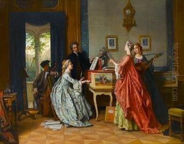 The Recital Oil Painting by Jean Carolus