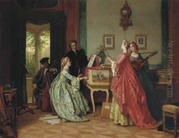 The Recital Oil Painting by Jean Carolus