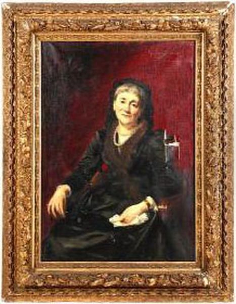 Portrait Of Mrs Yolande Lyne Stephens Oil Painting by Carolus (Charles Auguste Emile) Duran