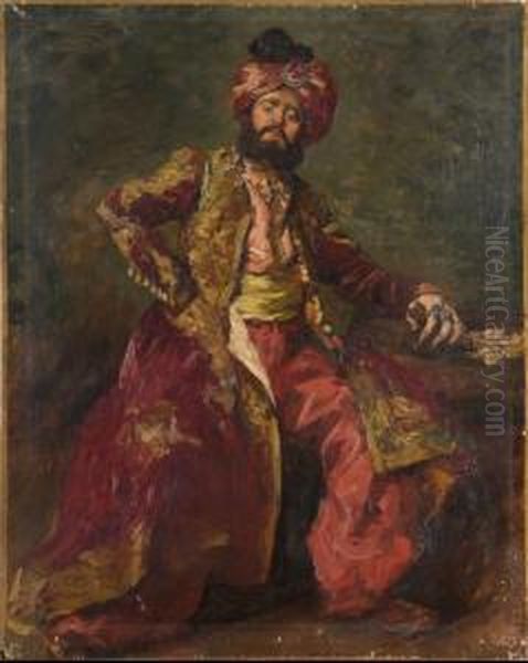 Portrait D'oriental Oil Painting by Carolus (Charles Auguste Emile) Duran