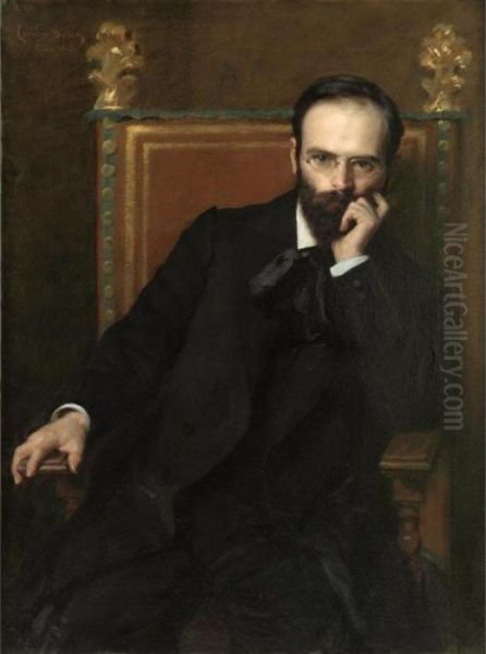 Portrait D'henri Bouchard, 
Sculpteur (1875-1960) [, Portrait Of The Sculptor Henri Bouchard, Oil On
 Canvas, Signed And Located Rome 1906.] Oil Painting by Carolus (Charles Auguste Emile) Duran