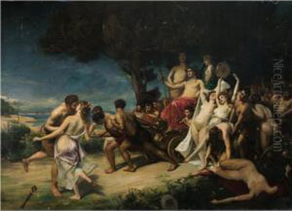 The Triumph Of Bacchus Oil Painting by Carolus (Charles Auguste Emile) Duran