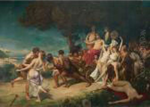 The Triumph Of Bacchus Oil Painting by Carolus (Charles Auguste Emile) Duran