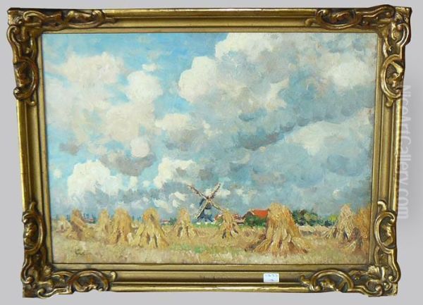 Paysage Avec Moulin Oil Painting by Joseph Caron