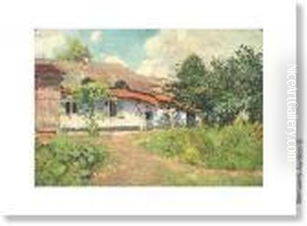 Vieillemaison A Neerpede Oil Painting by Joseph Caron